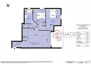 appartement à la vente -   83600  FREJUS, surface 60,01 m2 vente appartement - NAO8149121
